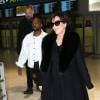 Semi-Exclusif - Kanye West et Kris Jenner arrivent à l'aéroport CDG à Paris le 3 mars 2016. Kanye West a choisi d'adopter un look plutôt sauvage pour voyager. © Cyril Moreau / Bestimage