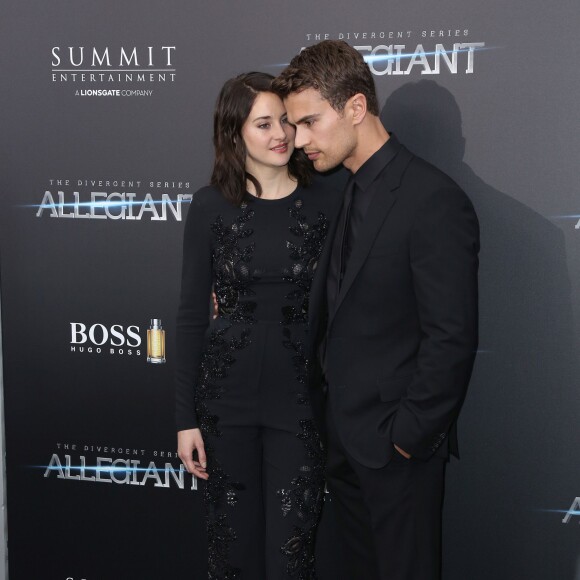 Shailene Woodley et Theo James - Première du film "Allegiant" (Divergente 3) AMC Loews Lincoln Square 13 à New York, le 14 mars 2016.