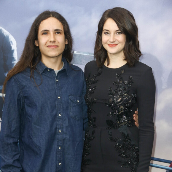 Shailene Woodley, Xiuhtezcatl Martinez - Première du film "Allegiant" (Divergente 3) à New York le 14 mars 2016.