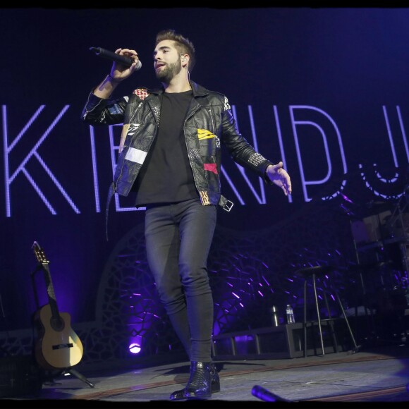 Exclusif - Kendji Girac lors du Coup d' envoi d' Ensemble, sa nouvelle tournée, au Zénith d' Orléans, le 5 mars 2016. © Alain Guizard / Bestimage