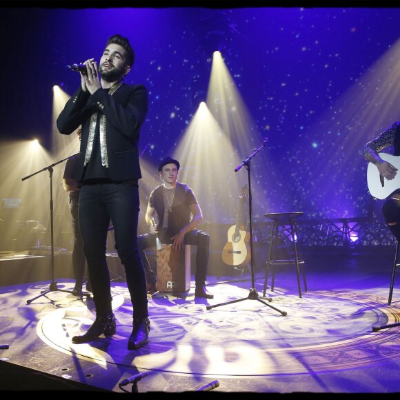 Exclusif - Kendji Girac lors du Coup d' envoi d' Ensemble, sa nouvelle tournée, au Zénith d' Orléans, le 5 mars 2016. © Alain Guizard / Bestimage