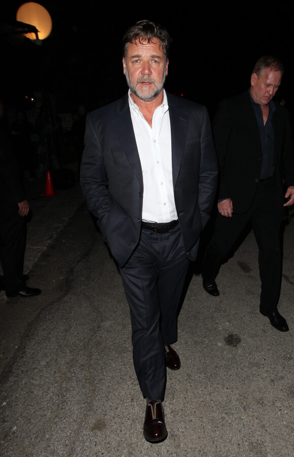 Russell Crowe - Arrivée des célébrités à la pre-Oscars party de William Morris Endeavor à Beverly Hills, le 27 février 2016