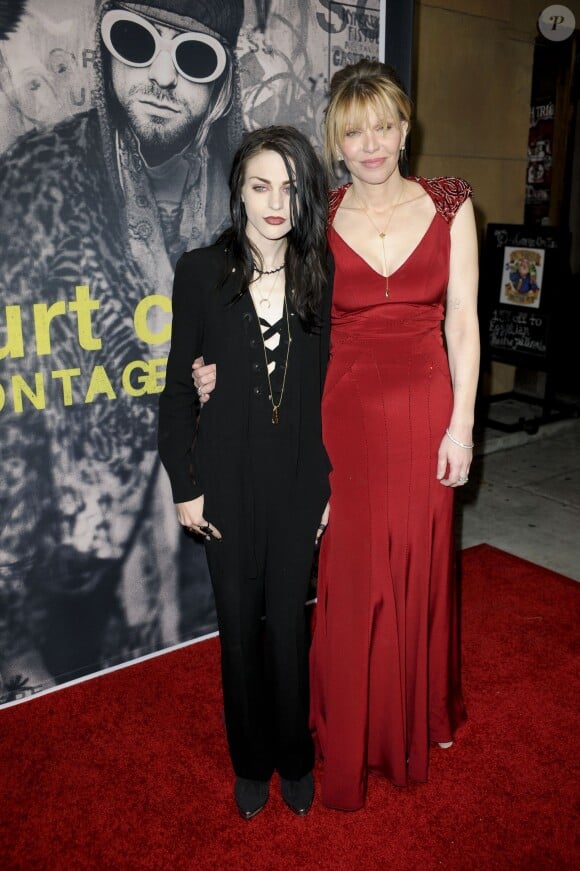 Courtney Love et sa fille Frances Bean Cobain à la Première du film "Kurt Cobain : Montage of Heck" à Hollywood. Le 21 avril 2015