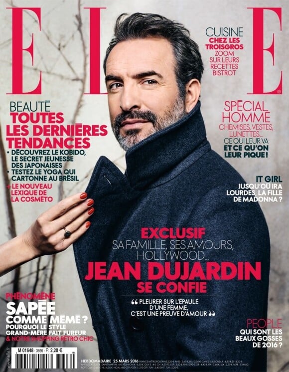 Magazine Elle du 25 mars 2016 avec Jean Dujardin en couverture