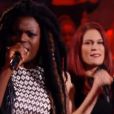 Battle entre Jessie Lee et Oma Jali dans The Voice 5, sur TF1, samedi 26 mars 2016