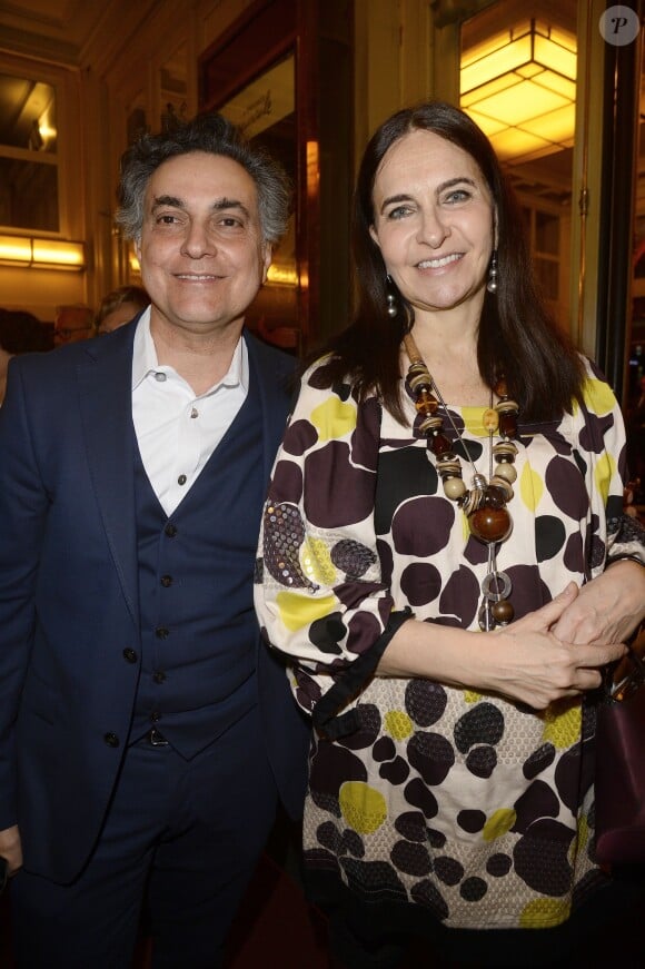 Nathalie Garçon et un ami - Gala d'Enfance Majuscule donné au profit de l'enfance maltraitée à la Salle Gaveau à Paris, le 24 mars 2016. © Guirec Coadic/Bestimage