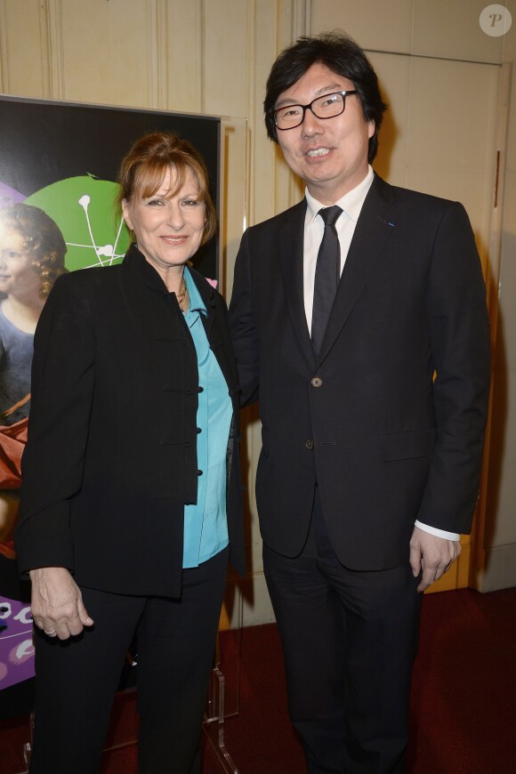 Jean-Vincent Placé, Patricia Chalon (présidente d'Enfance Majuscule) - Gala d'Enfance Majuscule donné au profit de l'enfance maltraitée à la Salle Gaveau à Paris, le 24 mars 2016. © Guirec Coadic/Bestimage