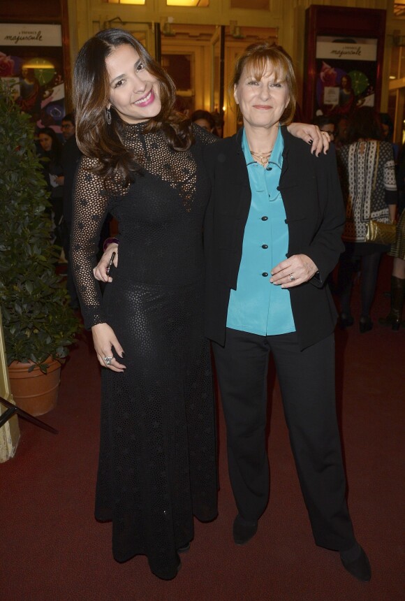 Gyselle Soares, Patricia Chalon (présidente d'Enfance Majuscule) - Gala d'Enfance Majuscule donné au profit de l'enfance maltraitée à la Salle Gaveau à Paris, le 24 mars 2016. © Guirec Coadic/Bestimage