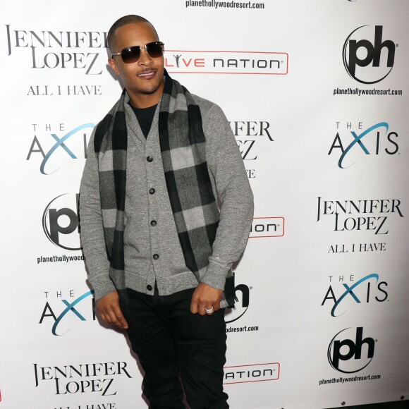 Le rappeur T.I. à la première représentation de "All I Have", le nouveau show de Jennifer Lopez, au Planet Hollywood Resort & Casino à Las Vegas, le 20 janvier 2016.
