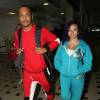 Exclusif - Le rappeur T.I. , alias Clifford Joseph Harris Jr arrive à l'aéroport sur la Gold Coast dans le Queensland le 19 novembre 2015 accompagné de sa femme Tameka Tiny Cottle