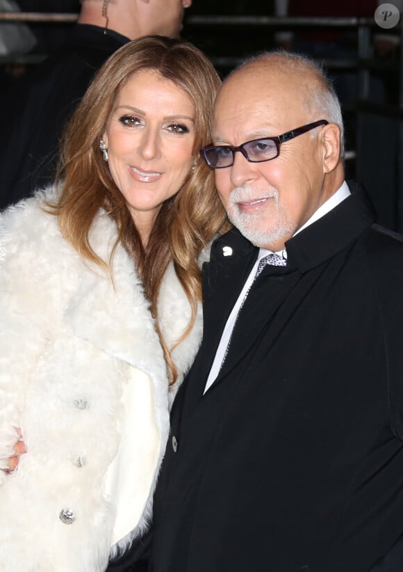 Celine Dion et son mari Rene Angelil arrivent a l'enregistrement de l'emission "Vivement dimanche" au studio Gabriel a Paris le 13 novembre 2013. L'emission sera diffusee le 17 novembre