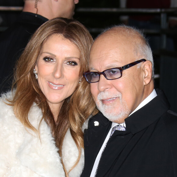 Celine Dion et son mari Rene Angelil arrivent a l'enregistrement de l'emission "Vivement dimanche" au studio Gabriel a Paris le 13 novembre 2013. L'emission sera diffusee le 17 novembre