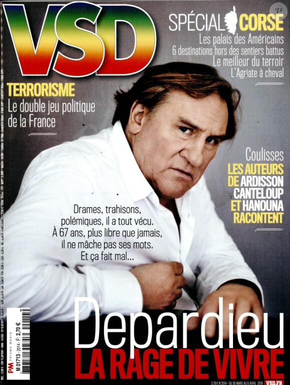 Magazine VSD en kiosques le 30 mars 2016.