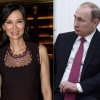 Wendi Deng (Dîner Lewis Hamilton et Melvin Chua à La Réserve à Paris le 7 mars 2016) et Vladimir Poutine (à Moscou le 18 janvier 2016) - photomontage