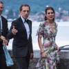 Charlotte Casiraghi et son compagnon Gad Elmaleh - Arrivées pour la soirée de mariage de Pierre Casiraghi et Beatrice Borromeo au château Rocca Angera (château appartenant à la famille Borromeo) à Angera sur les Iles Borromées, sur le Lac Majeur, le 1er août 2015.