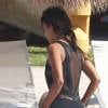 Exclusif - Halle Berry et Olivier Martinez en vacances avec leur fils Maceo et Nahla (fille de Halle Berry et Gabriel Aubry) sur une plage au Mexique, le 23 mars 2016.