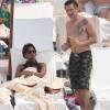 Exclusif - Halle Berry et Olivier Martinez en vacances avec leur fils Maceo et Nahla (fille de Halle Berry et Gabriel Aubry) sur une plage au Mexique. Le 22 mars 2016