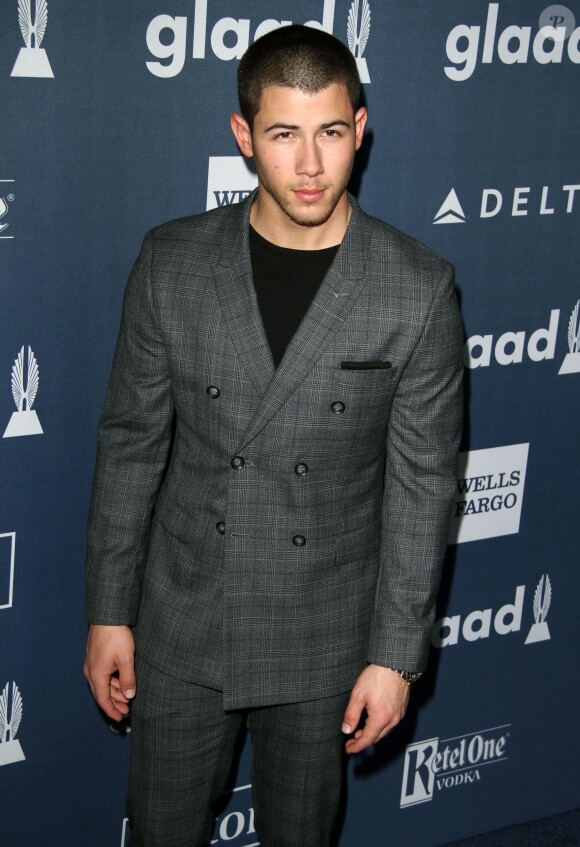 Nick Jonas - 27e "Annual GLAAD Media Awards" à Beverly Hills le 2 Avril 2016.
