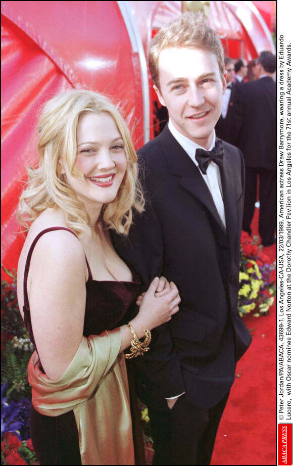 Drew Barrymore et Edward Norton aux Oscars 2003