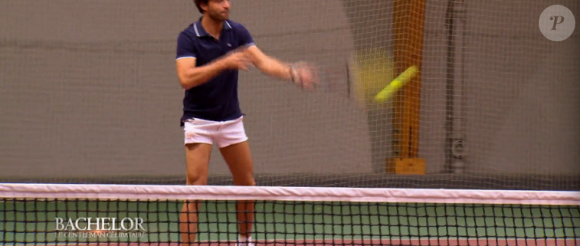 Une partie de tennis pour Clémence et Marco dans Bachelor, sur NT1, le lundi 4 avril 2016