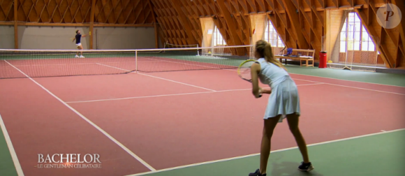 Une partie de tennis pour Clémence et Marco dans Bachelor, sur NT1, le lundi 4 avril 2016