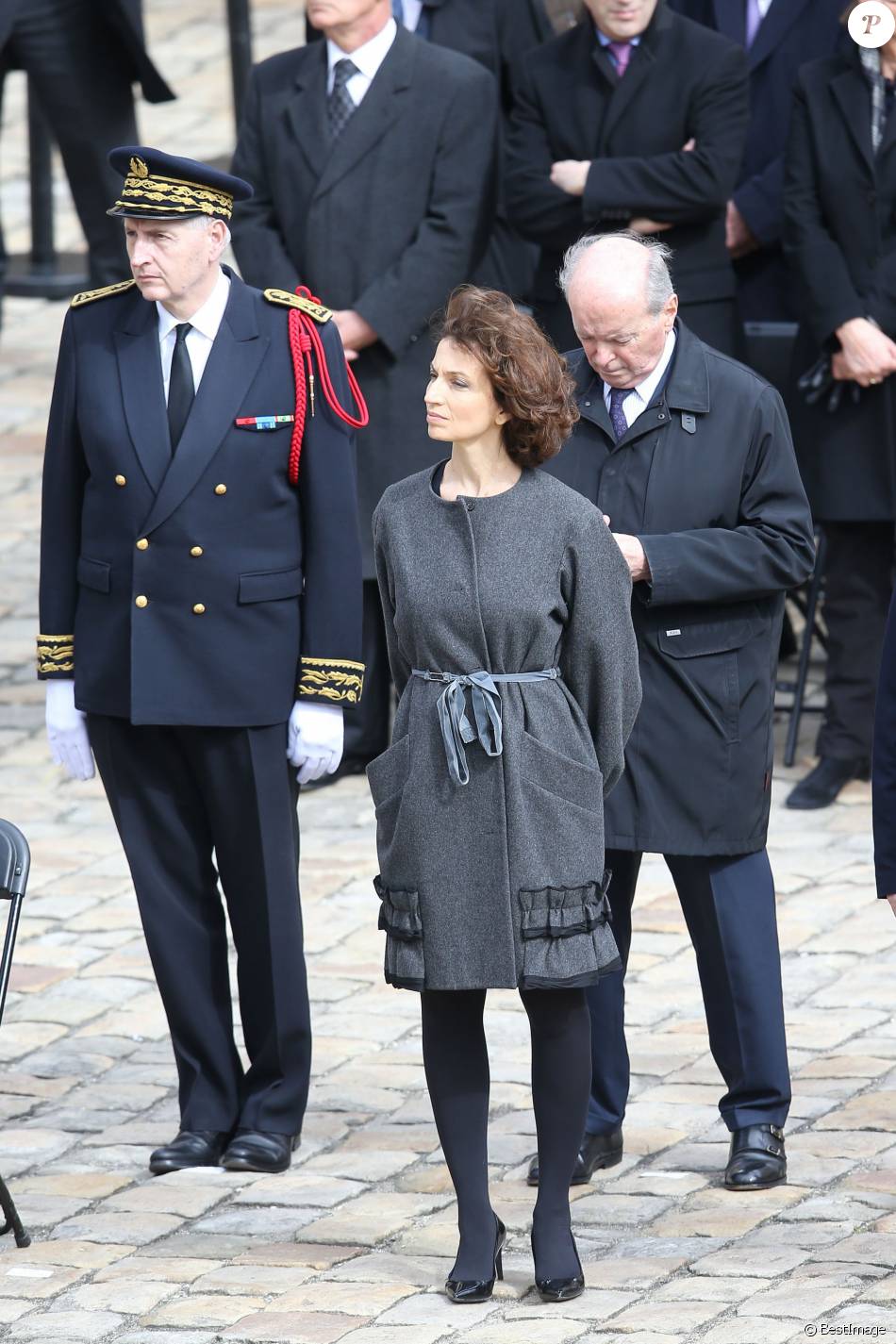 Audrey Azoulay, le préfet de Paris Michel Cadot et Jacques Toubon lors