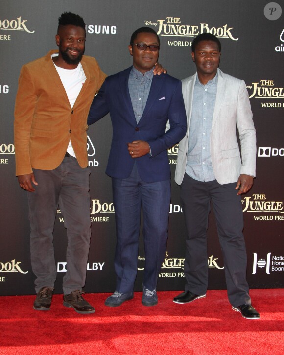 David Oyelowo et ses frères - Première du film "Le Livre de la Jungle" au El Capitan Theatre à Hollywood le 4 avril 2016