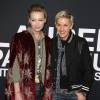 Portia De Rossi et sa femme Ellen DeGeneres au défilé Saint Laurent à Hollywood le 10 février 2016.