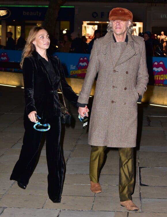 Jeanne Marine et son mari Bob Geldof au vernissage de l'exposition "Exhibitionism" consacrée aux Rolling Stones à la Saatchi Gallery de Londres le 4 avril 2016. © CPA / Bestimage 0