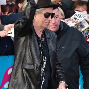 Keith Richards au vernissage de l'exposition "Exhibitionism" consacrée aux Rolling Stones à la Saatchi Gallery de Londres le 4 avril 2016. © CPA / Bestimage