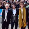 Charlie Watts, Ronnie Wood, Mick Jagger, Keith Richards au vernissage de l'exposition "Exhibitionism" consacrée aux Rolling Stones à la Saatchi Gallery de Londres, le 4 avril 2016. © Nils Jorgensen/i-Images/Zuma Press/Bestimage