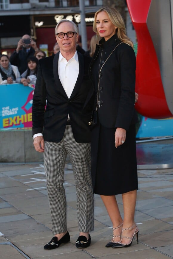 Tommy Hilfiger et sa femme Dee Ocleppo  au vernissage de l'exposition "Exhibitionism" consacrée aux Rolling Stones à la Saatchi Gallery de Londres, le 4 avril 2016.