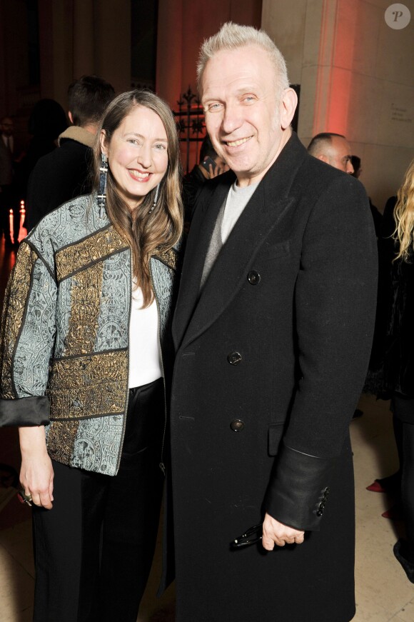 Ann-Sofie Johansson (H&M) et Jean-Paul Gaultier - Vernissage de l'exposition "Fashion Forward, 3 Siècles de Mode (1715-2016)" au musée des Arts Décoratifs. Paris, le 5 avril 2016.