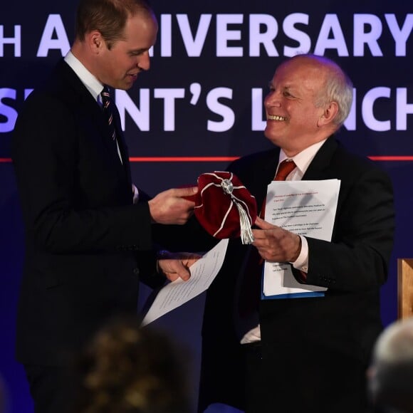 Le prince William fêtait le 6 avril 2016 ses 10 ans passés à la présidence de la Football Association (FA) à l'occasion d'un déjeuner organisé à Wembley, à Londres.