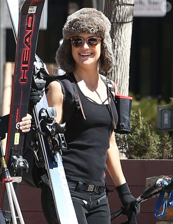 Kate Hudson en vacances au ski à Vail, dans le Colorado, le 7 avril 2016