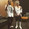 Justin Bieber pose avec le Dj Post Malone. Photo publiée sur Instagram au début du mois d'avril 2016.