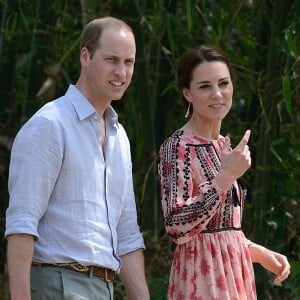 Kate Middleton et le prince William ont visité le 13 avril 2016 le village de Panbari dans le parc national Kaziranga, dans l'Etat d'Assam, au quatrième jour de leur tournée officielle en Inde.