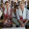 Kate Middleton et le prince William ont visité le 13 avril 2016 le village de Panbari dans le parc national Kaziranga, dans l'Etat d'Assam, au quatrième jour de leur tournée officielle en Inde.