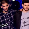 Arcadian, Sweem et Louis s'affrontent lors de l'épreuve ultime dans The Voice, samedi 16 avril 2016 sur TF1