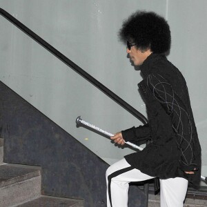 Le chanteur Prince va diner au cafe Opera a Stockholm en Suede le 4 août 2013