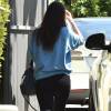 Exclusif - Megan Fox (enceinte) sort de sa voiture pour aller à son cours de Gym à West Hollywood le 15 Avril 2016.