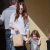 Exclusif - Alors que le couple est en instance de divorce, Brian Austin Green et Megan Fox sont allés déjeuner avec leur fils Noah dans un restaurant à Los Angeles. Le 17 janvier 2016