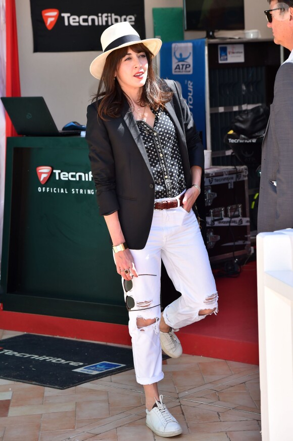 Nolwenn Leroy lors des demi-finales du Monte-Carlo Rolex Masters, le 16 avril 2016 au Monte-Carlo Country Club à Roquebrune-Cap-Martin © Bruno Bebert / Bestimage