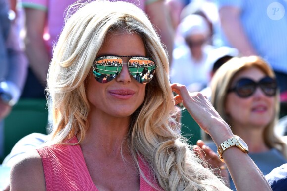 Victoria Silvstedt au Monte-Carlo Country Club lors des demi-finales du Monte-Carlo Rolex Masters, le 16 avril 2016 à Roquebrune-Cap-Martin © Bruno Bebert / Bestimage