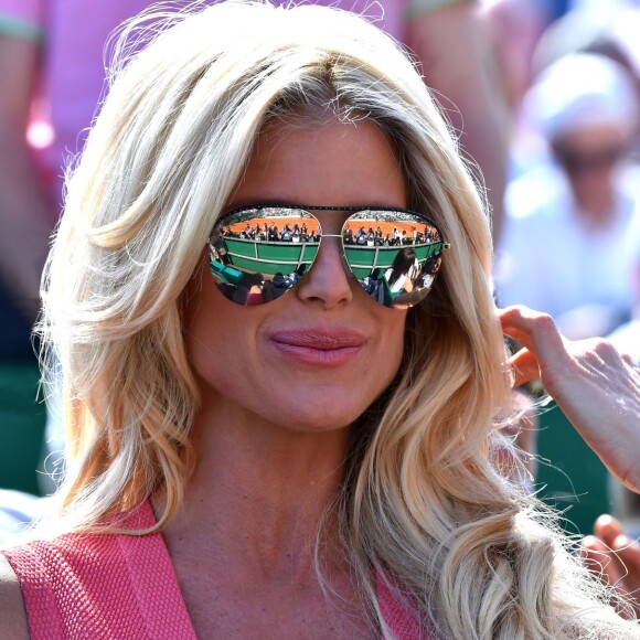 Victoria Silvstedt au Monte-Carlo Country Club lors des demi-finales du Monte-Carlo Rolex Masters, le 16 avril 2016 à Roquebrune-Cap-Martin © Bruno Bebert / Bestimage