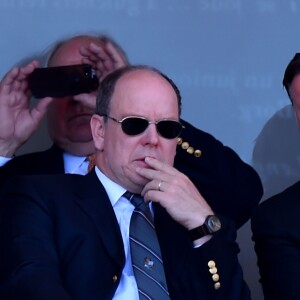 Le prince Albert II de Monaco au Monte-Carlo Country Club lors des demi-finales du Monte-Carlo Rolex Masters, le 16 avril 2016 à Roquebrune-Cap-Martin © Bruno Bebert / Bestimage