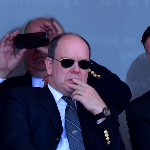 Le prince Albert II de Monaco au Monte-Carlo Country Club lors des demi-finales du Monte-Carlo Rolex Masters, le 16 avril 2016 à Roquebrune-Cap-Martin © Bruno Bebert / Bestimage