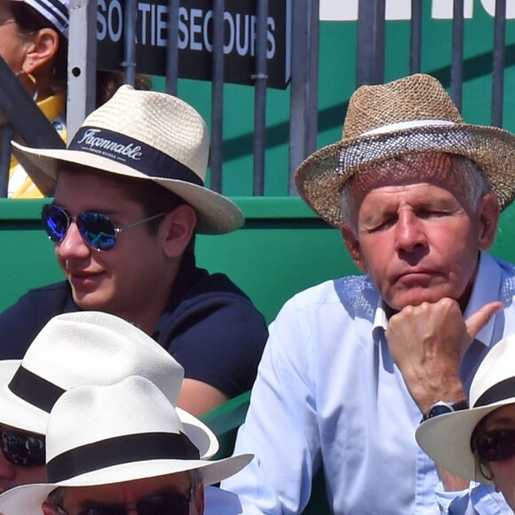 Patrick Poivre d'Arvor au Monte-Carlo Country Club lors des demi-finales du Monte-Carlo Rolex Masters, le 16 avril 2016 à Roquebrune-Cap-Martin © Bruno Bebert / Bestimage