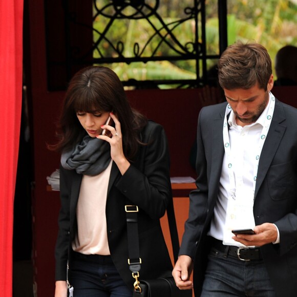 Nolwenn Leroy et Arnaud Clément au Monte-Carlo Country Club lors de la finale du Monte-Carlo Rolex Masters 2016 entre Rafael Nadal et Gaël Monfils, le 17 avril 2016 à Roquebrune-Cap-Martin © Bruno Bebert/Bestimage