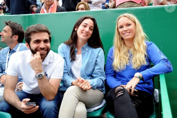 Caroline Wozniacki (à droite) au Monte-Carlo Country Club lors de la finale du Monte-Carlo Rolex Masters 2016 entre Rafael Nadal et Gaël Monfils, le 17 avril 2016 à Roquebrune-Cap-Martin © Bruno Bebert/Bestimage